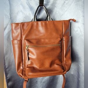 Large Faux leather backpack